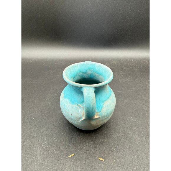 Vintage Small Blue Pottery Vase - good condition - Picture 3 of 8